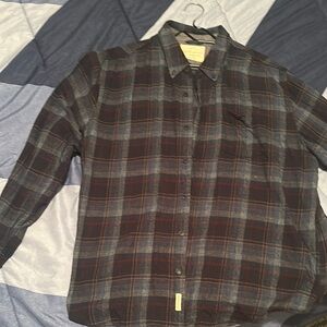 Weatherproof Casual Button Down Shirt Blue and Red - XXL